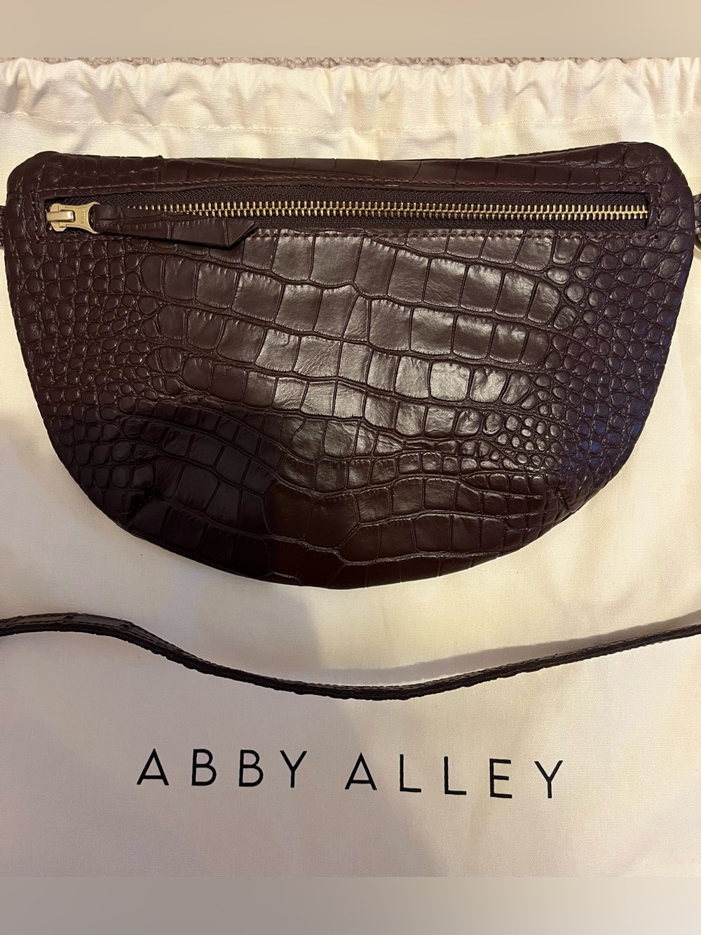 Abby Alley Midi Sling Espresso Croco